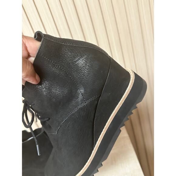 EILEEN FISHER Capa Wedge Chukka Boot In Black Sz 8 Brand New - Picture 8 of 14